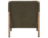 Sutton Olive Fabric & Natural Cane Rattan with Distressed Natural Parawood & Gunmetal Iron | Kempsey Chair | Valley Ridge Furniture