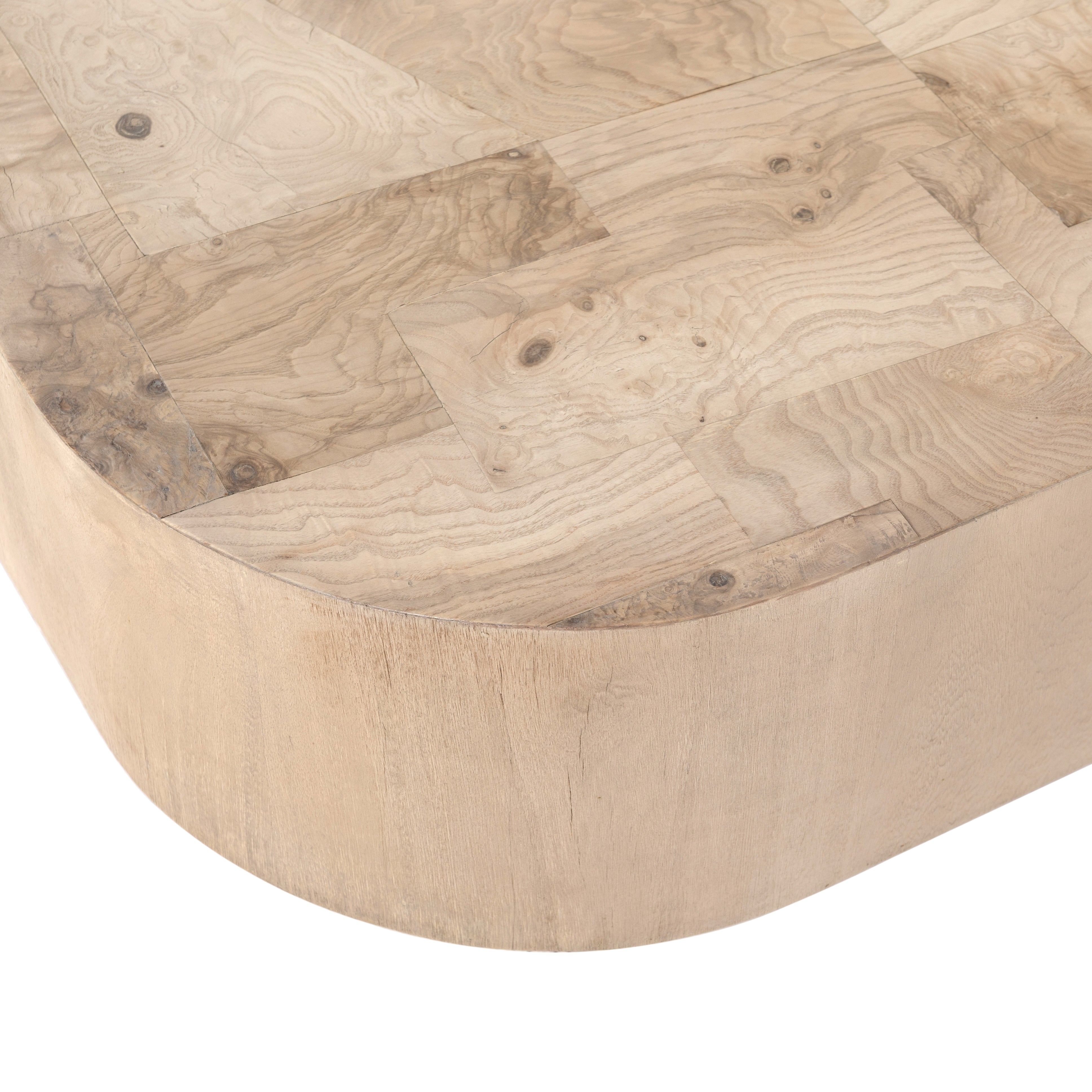 Bleached Burl with White Mahogany | Blanco Coffee Table | Valley Ridge Furniture