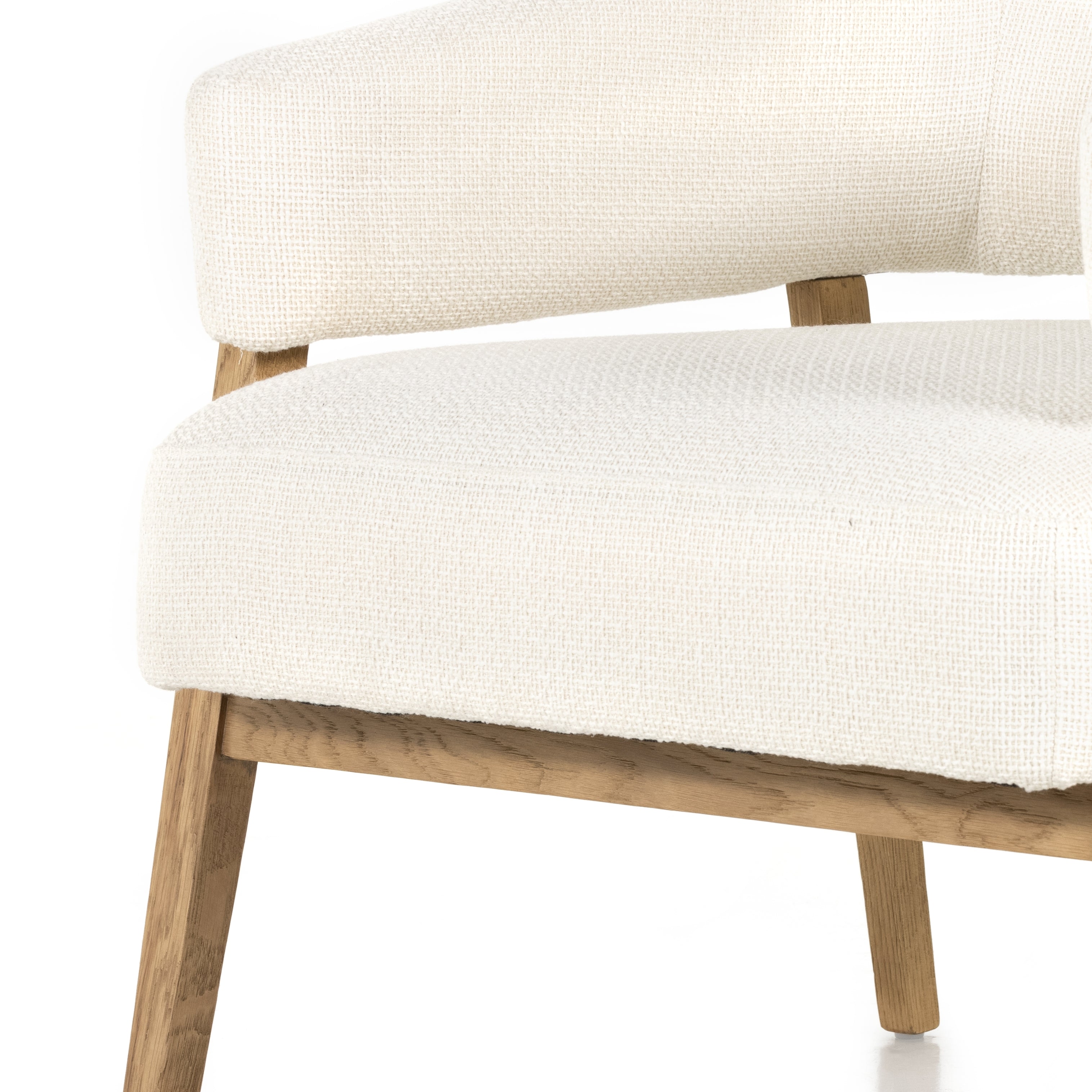 Gibson White Fabric with Light Honey Nettlewood | Dexter Chair | Valley Ridge Furniture