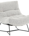 Knoll Domino Fabric with Waxed Ebony Iron | Hoover Chair | Valley Ridge Furniture