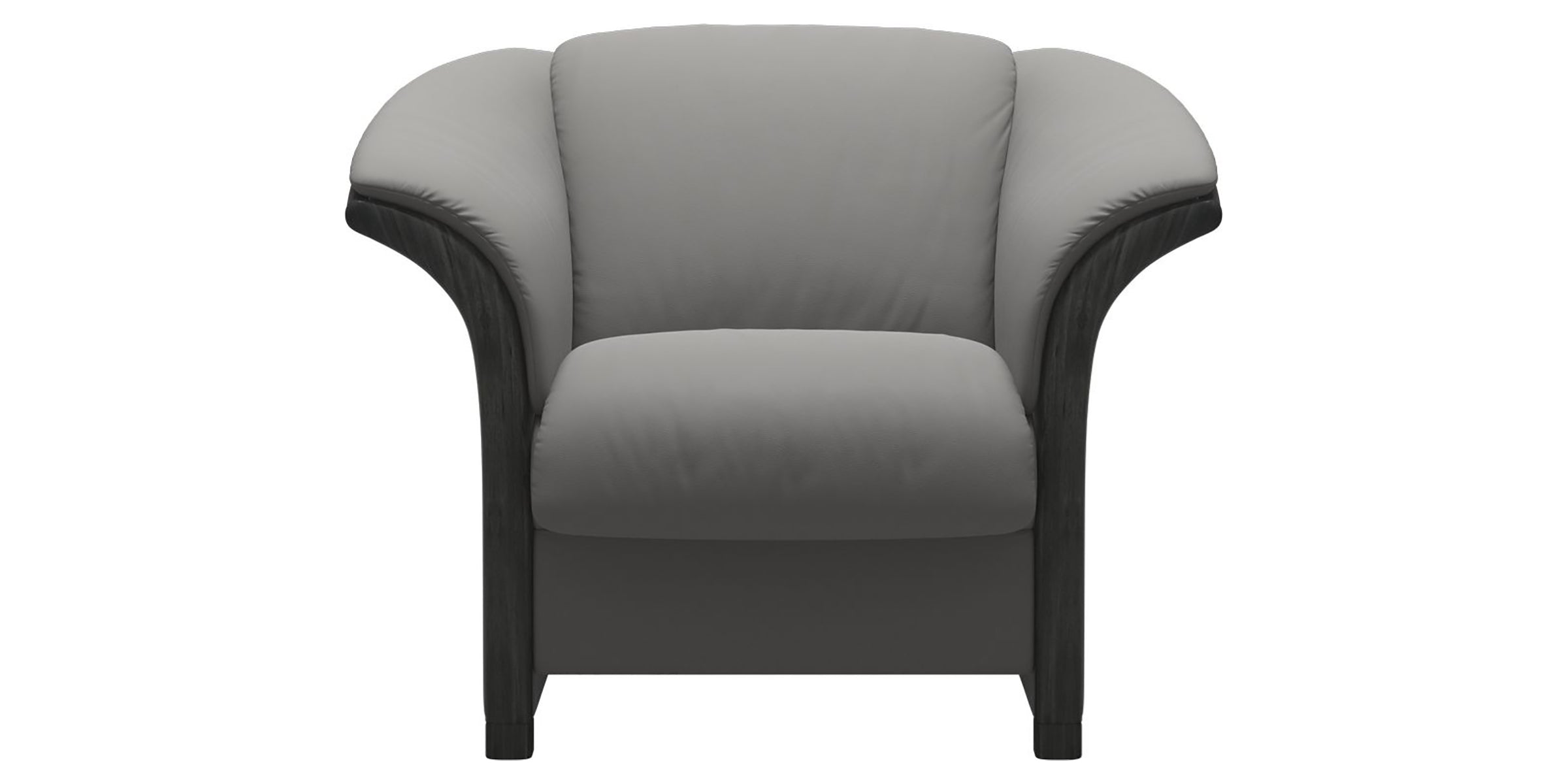 Paloma Leather Silver Grey and Grey Arm Trim | Stressless Manhattan Chair | Valley Ridge Furniture