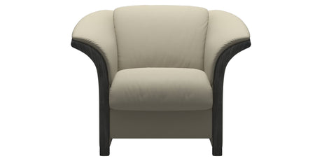 Paloma Leather Light Grey and Grey Arm Trim | Stressless Manhattan Chair | Valley Ridge Furniture