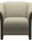 Paloma Leather Light Grey and Grey Arm Trim | Stressless Manhattan Chair | Valley Ridge Furniture