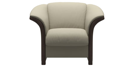 Paloma Leather Light Grey and Wenge Arm Trim | Stressless Manhattan Chair | Valley Ridge Furniture