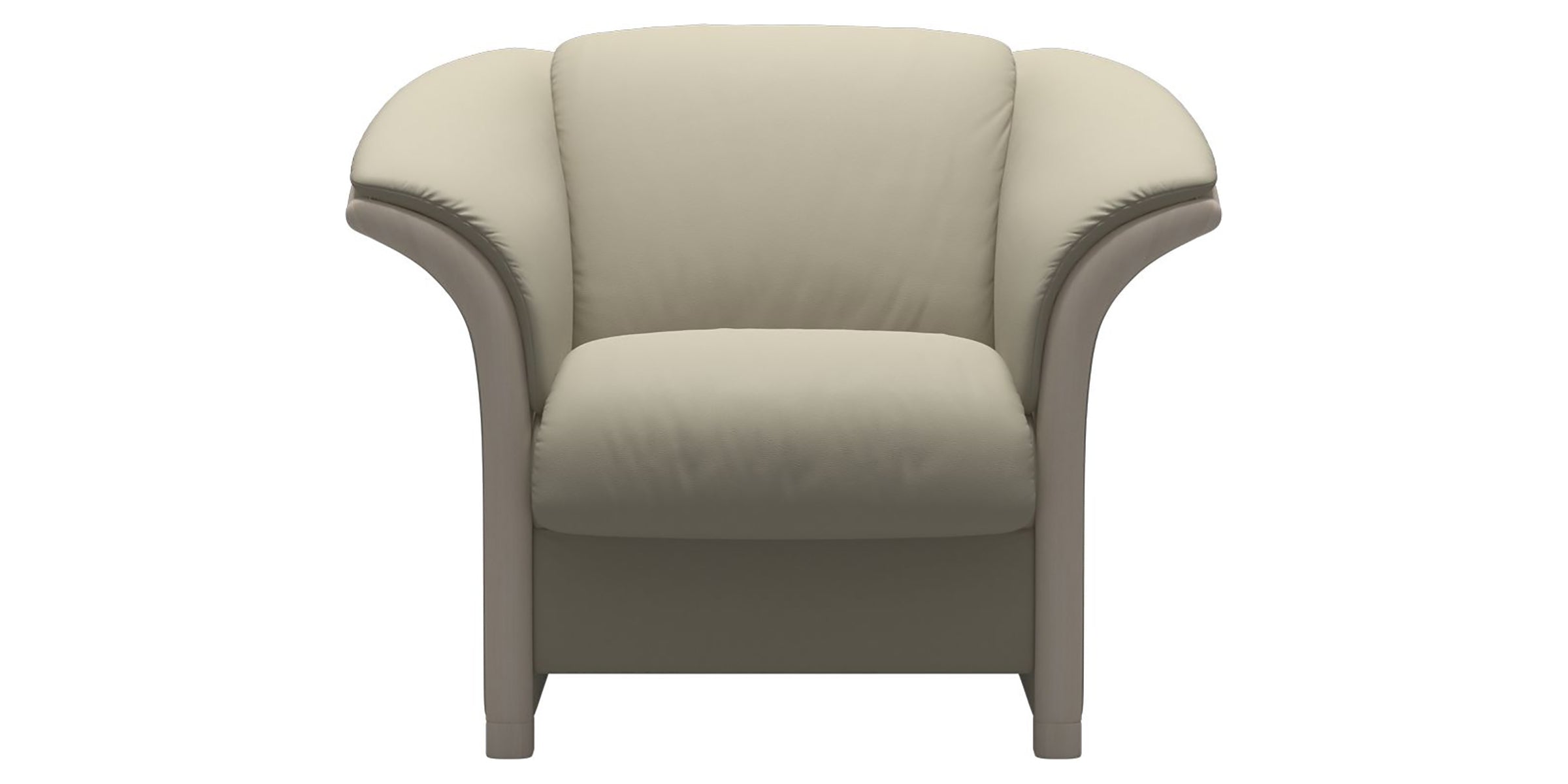 Paloma Leather Light Grey and Whitewash Arm Trim | Stressless Manhattan Chair | Valley Ridge Furniture