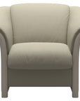 Paloma Leather Light Grey and Whitewash Arm Trim | Stressless Manhattan Chair | Valley Ridge Furniture