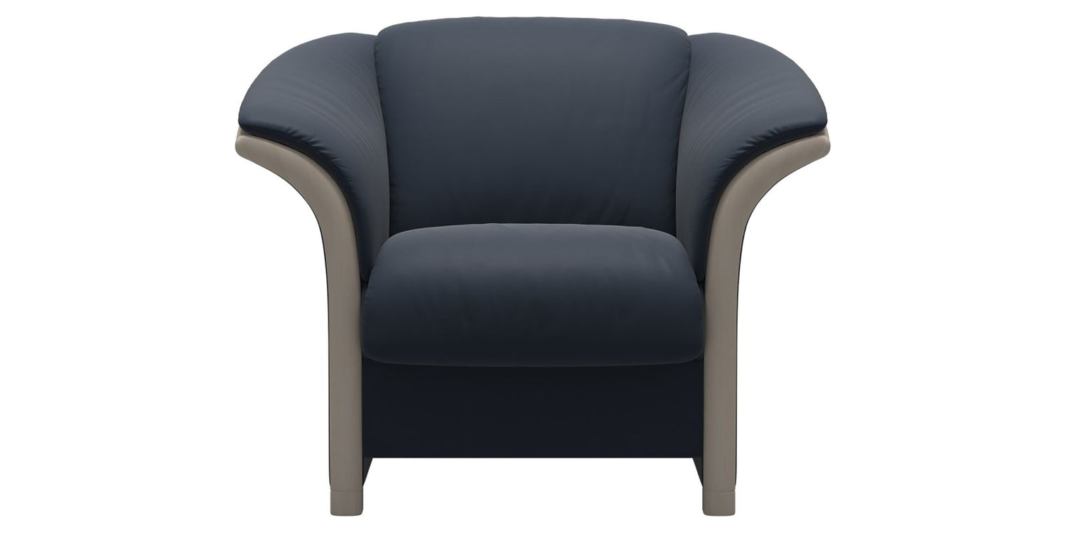 Paloma Leather Oxford Blue & Whitewash Arm Trim | Stressless Manhattan Chair | Valley Ridge Furniture