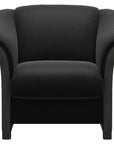Paloma Leather Black and Grey Arm Trim | Stressless Manhattan Chair | Valley Ridge Furniture