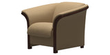 Paloma Leather Sand & Brown Arm Trim | Stressless Manhattan Chair | Valley Ridge Furniture