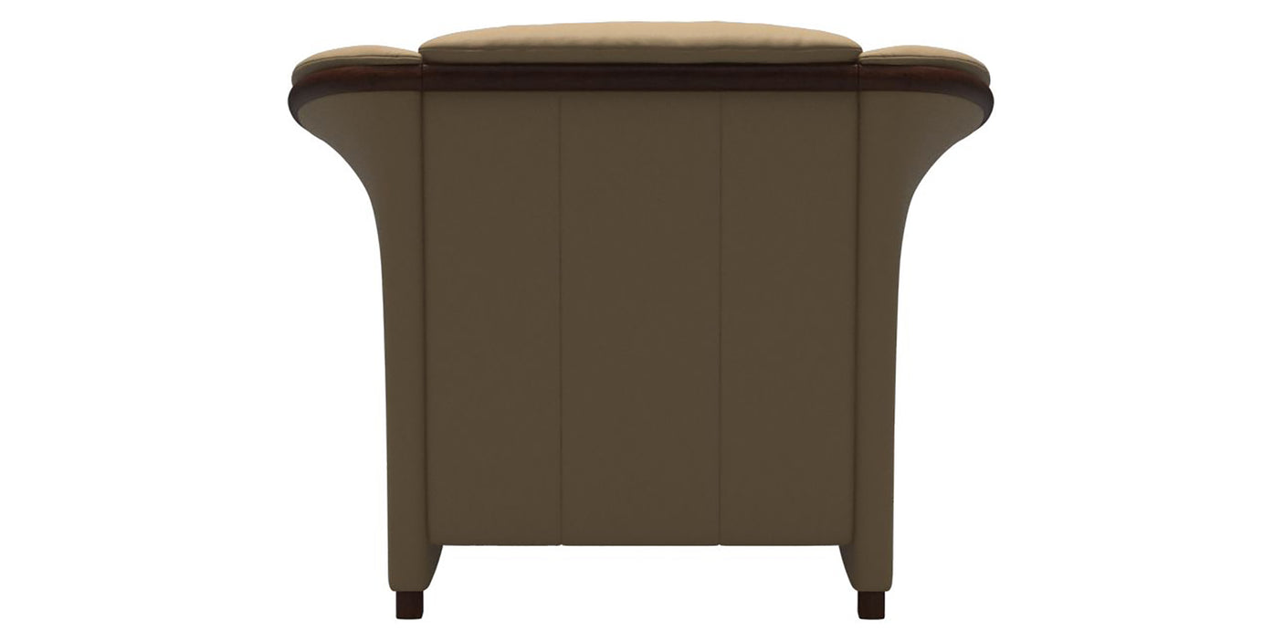 Paloma Leather Sand & Brown Arm Trim | Stressless Manhattan Chair | Valley Ridge Furniture