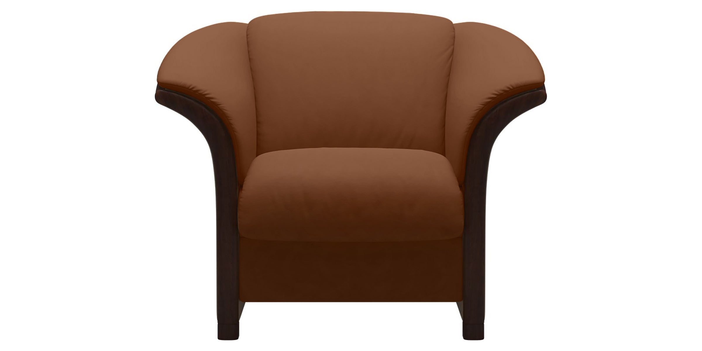 Paloma Leather New Cognac and Brown Arm Trim | Stressless Manhattan Chair | Valley Ridge Furniture
