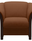 Paloma Leather New Cognac and Brown Arm Trim | Stressless Manhattan Chair | Valley Ridge Furniture