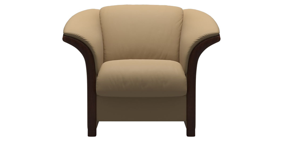 Stressless Manhattan Chair in Paloma Sand, Brown, front view
