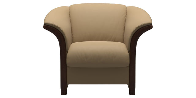 Paloma Leather Sand & Brown Arm Trim | Stressless Manhattan Chair | Valley Ridge Furniture