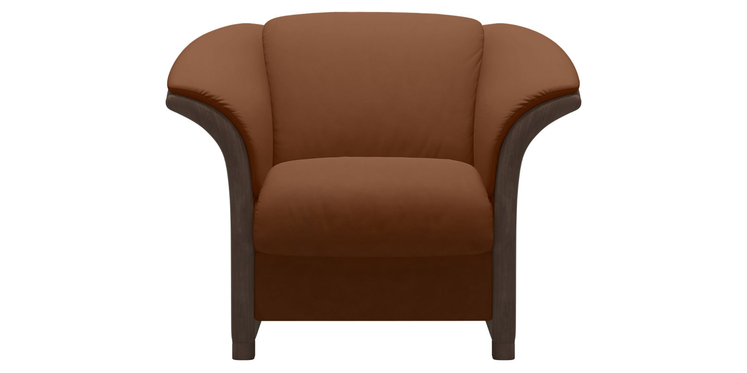 Paloma Leather New Cognac and Walnut Arm Trim | Stressless Manhattan Chair | Valley Ridge Furniture