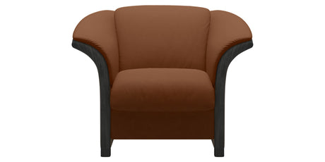 Paloma Leather New Cognac and Grey Arm Trim | Stressless Manhattan Chair | Valley Ridge Furniture