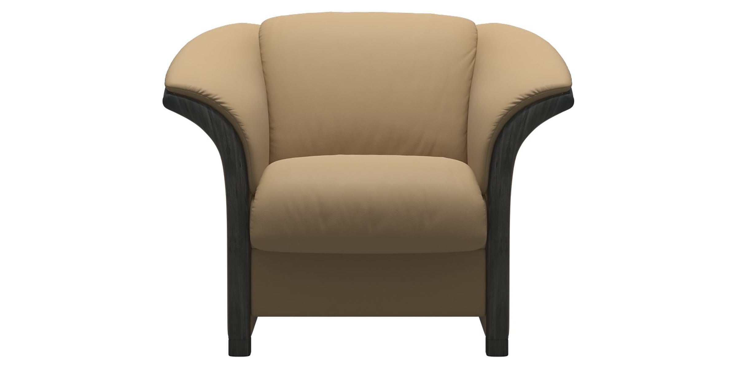 Paloma Leather Sand and Grey Arm Trim | Stressless Manhattan Chair | Valley Ridge Furniture