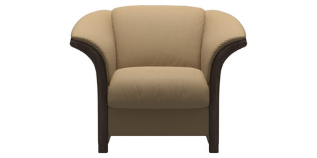 Paloma Leather Sand and Wenge Arm Trim | Stressless Manhattan Chair | Valley Ridge Furniture