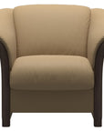 Paloma Leather Sand and Wenge Arm Trim | Stressless Manhattan Chair | Valley Ridge Furniture