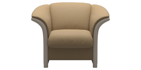 Paloma Leather Sand and Whitewash Arm Trim | Stressless Manhattan Chair | Valley Ridge Furniture