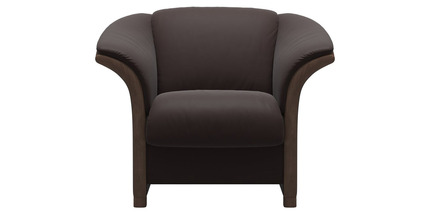 Paloma Leather Chocolate & Walnut Arm Trim | Stressless Manhattan Chair | Valley Ridge Furniture