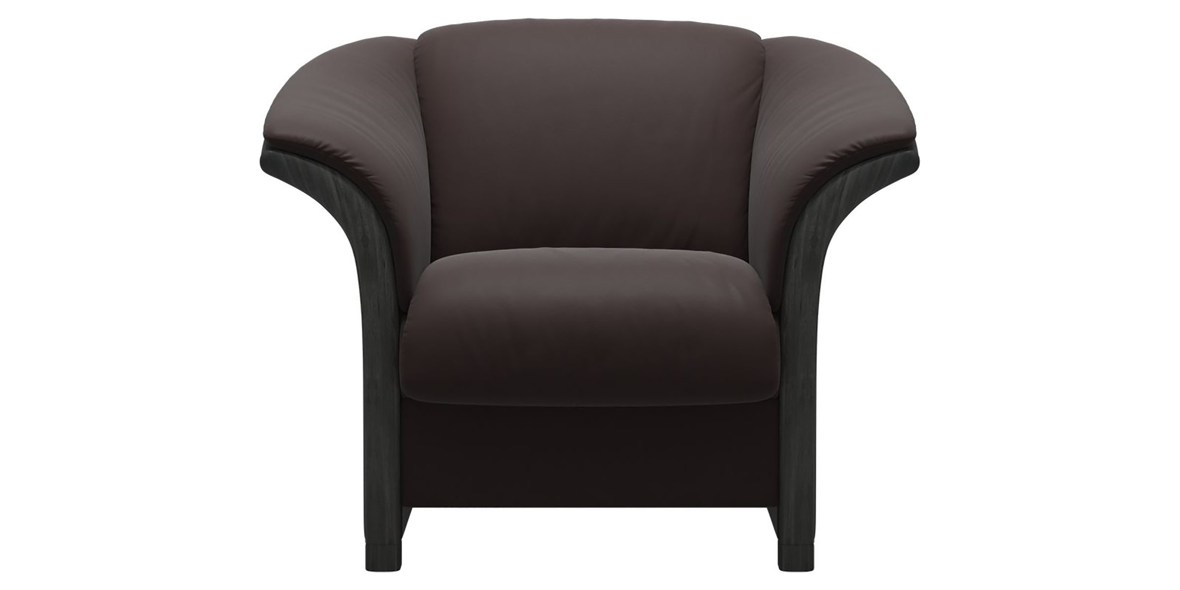 Paloma Leather Chocolate and Grey Arm Trim | Stressless Manhattan Chair | Valley Ridge Furniture