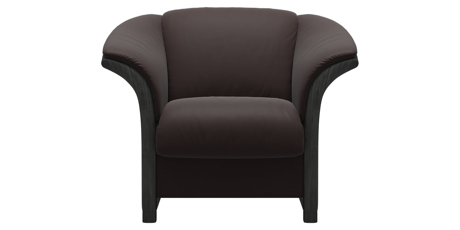 Paloma Leather Chocolate & Grey Arm Trim | Stressless Manhattan Chair | Valley Ridge Furniture