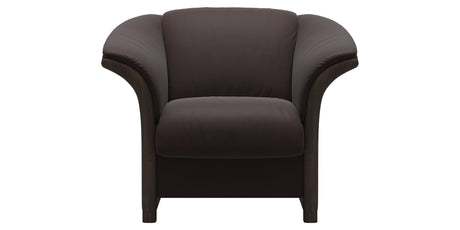 Paloma Leather Chocolate and Wenge Arm Trim | Stressless Manhattan Chair | Valley Ridge Furniture