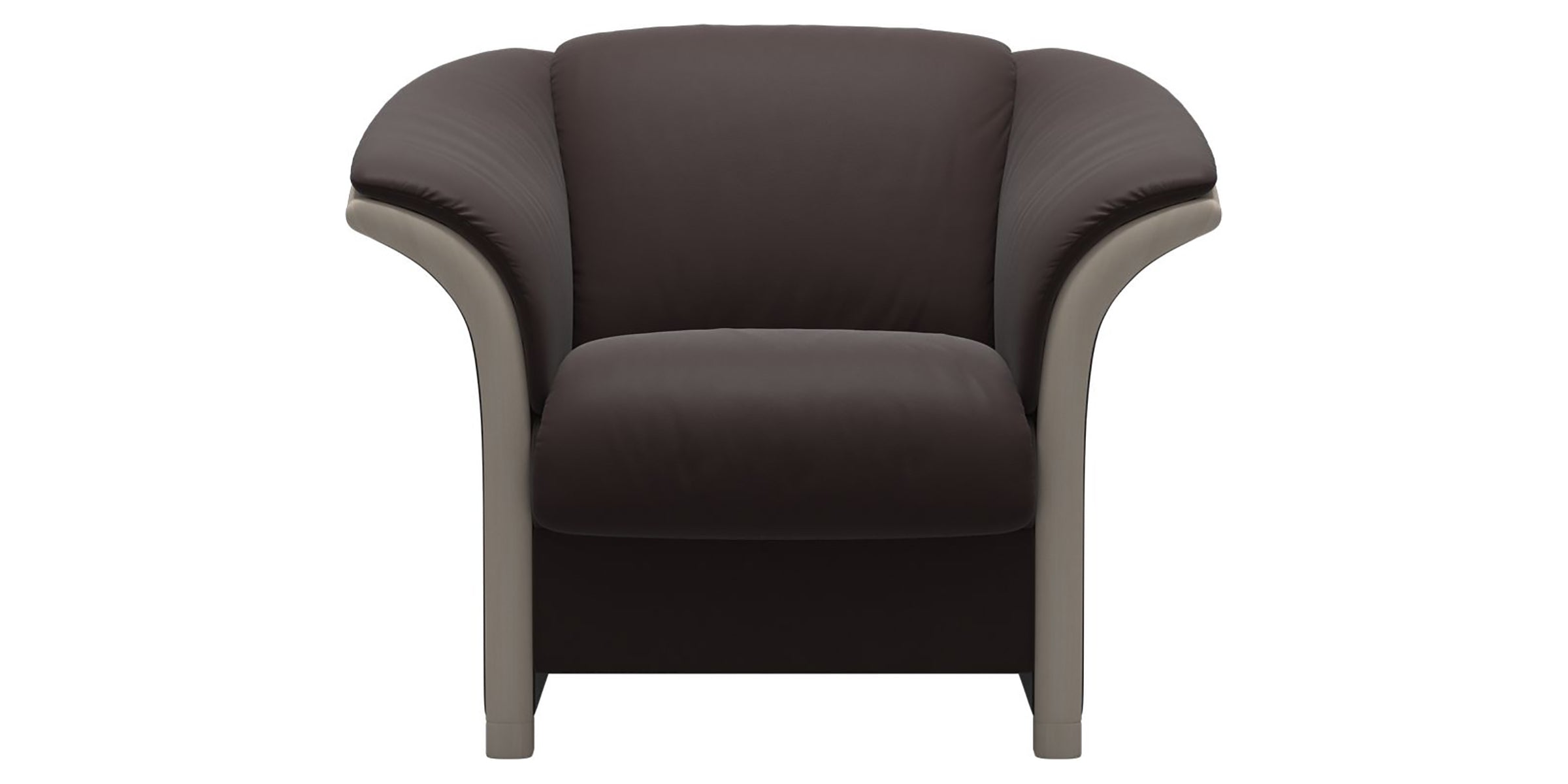 Paloma Leather Chocolate and Whitewash Arm Trim | Stressless Manhattan Chair | Valley Ridge Furniture