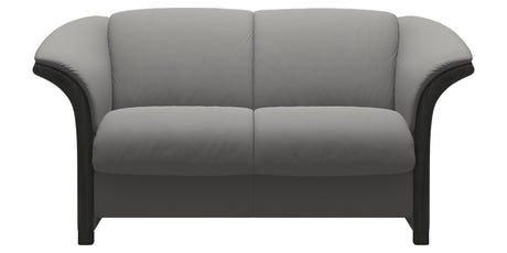 Paloma Leather Silver Grey and Grey Arm Trim | Stressless Manhattan Loveseat | Valley Ridge Furniture