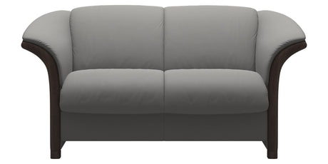 Paloma Leather Silver Grey and Wenge Arm Trim | Stressless Manhattan Loveseat | Valley Ridge Furniture