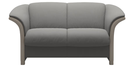 Paloma Leather Silver Grey and Whitewash Arm Trim | Stressless Manhattan Loveseat | Valley Ridge Furniture