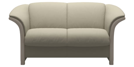Paloma Leather Light Grey and Whitewash Arm Trim | Stressless Manhattan Loveseat | Valley Ridge Furniture