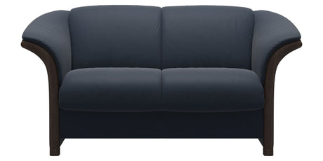 Paloma Leather Oxford Blue and Wenge Arm Trim | Stressless Manhattan Loveseat | Valley Ridge Furniture