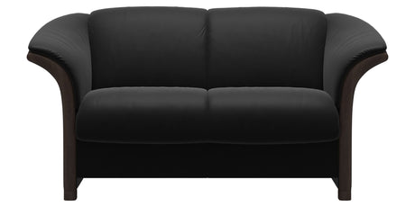 Paloma Leather Black and Wenge Arm Trim | Stressless Manhattan Loveseat | Valley Ridge Furniture