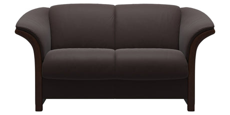 Paloma Leather Chocolate and Brown Arm Trim | Stressless Manhattan Loveseat | Valley Ridge Furniture