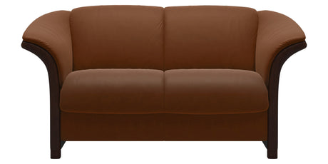 Paloma Leather New Cognac and Brown Arm Trim | Stressless Manhattan Loveseat | Valley Ridge Furniture