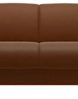 Paloma Leather New Cognac and Walnut Arm Trim | Stressless Manhattan Loveseat | Valley Ridge Furniture