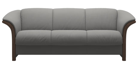 Paloma Leather Silver Grey and Walnut Arm Trim | Stressless Manhattan Sofa | Valley Ridge Furniture