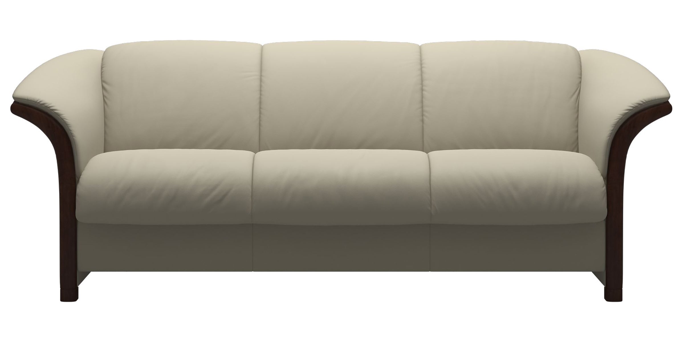 Paloma Leather Light Grey and Brown Arm Trim | Stressless Manhattan Sofa | Valley Ridge Furniture