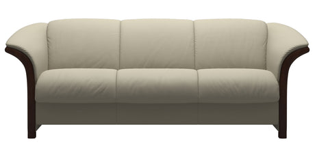 Paloma Leather Light Grey and Brown Arm Trim | Stressless Manhattan Sofa | Valley Ridge Furniture