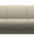 Paloma Leather Light Grey and Brown Arm Trim | Stressless Manhattan Sofa | Valley Ridge Furniture