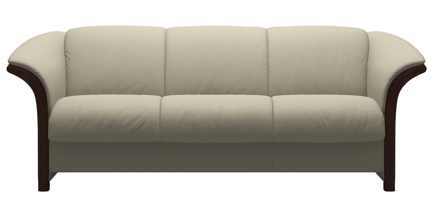 Paloma Leather Light Grey & Brown Arm Trim | Stressless Manhattan Sofa | Valley Ridge Furniture