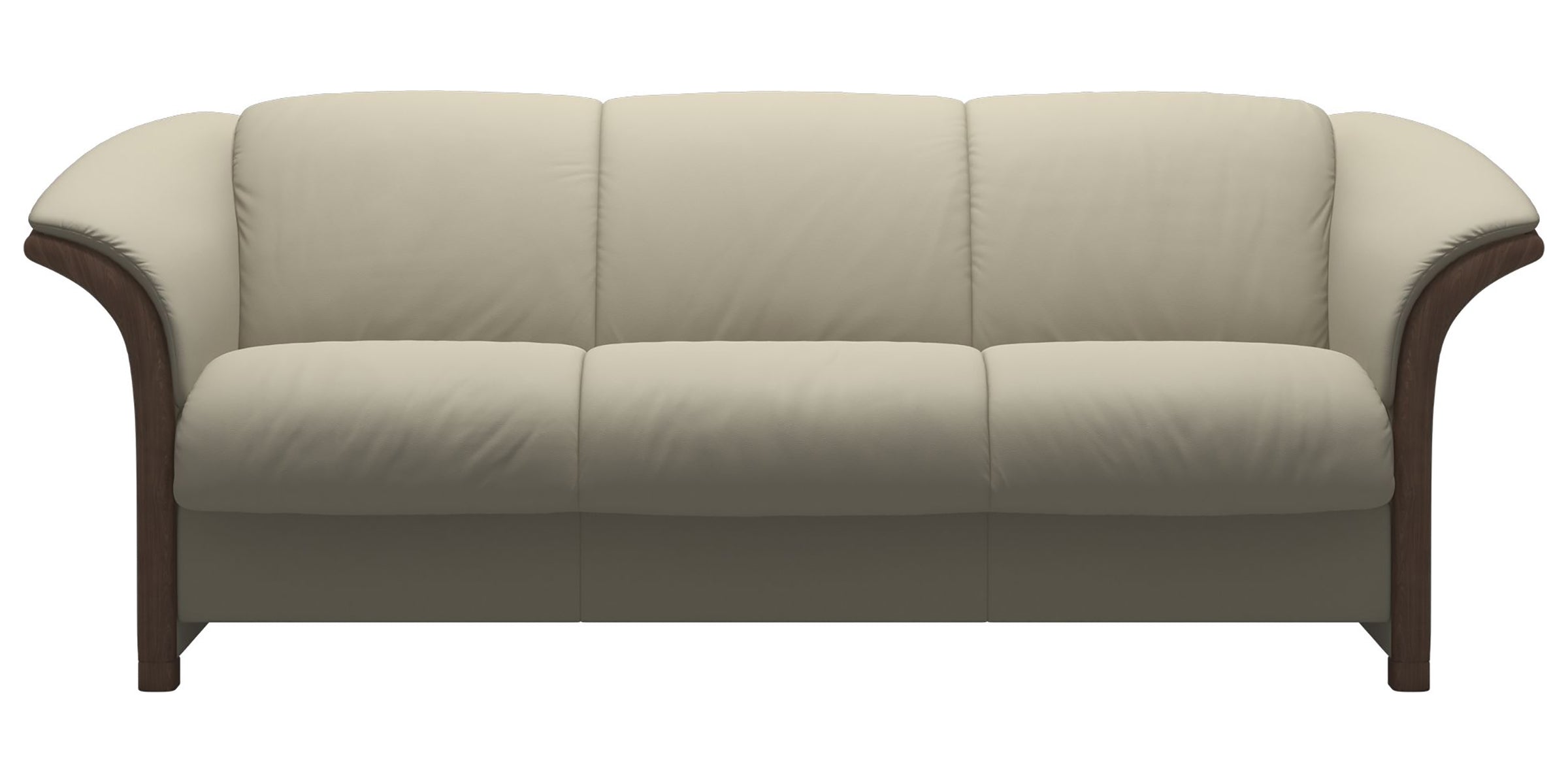 Paloma Leather Light Grey and Walnut Arm Trim | Stressless Manhattan Sofa | Valley Ridge Furniture