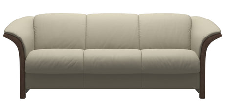 Paloma Leather Light Grey and Walnut Arm Trim | Stressless Manhattan Sofa | Valley Ridge Furniture
