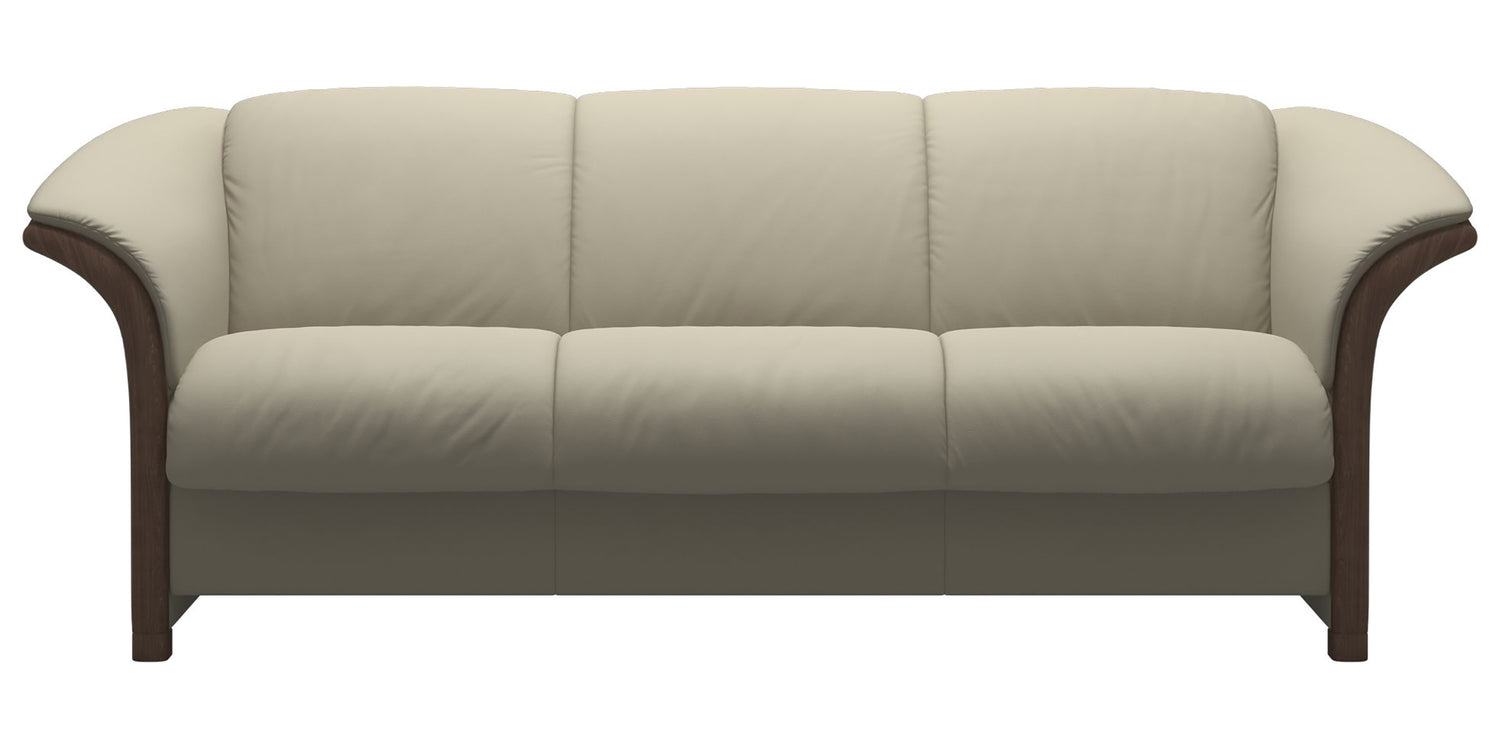 Paloma Leather Light Grey & Walnut Arm Trim | Stressless Manhattan Sofa | Valley Ridge Furniture