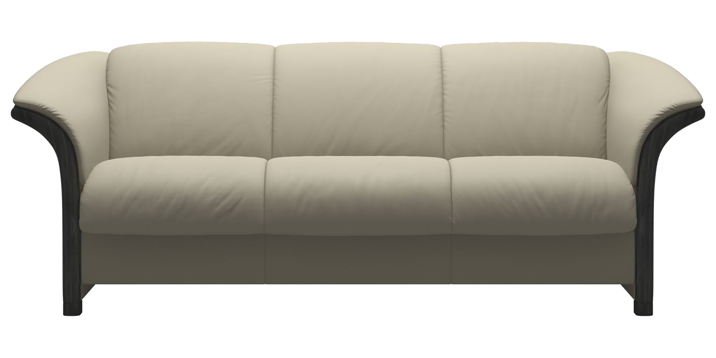 Paloma Leather Light Grey and Grey Arm Trim | Stressless Manhattan Sofa | Valley Ridge Furniture