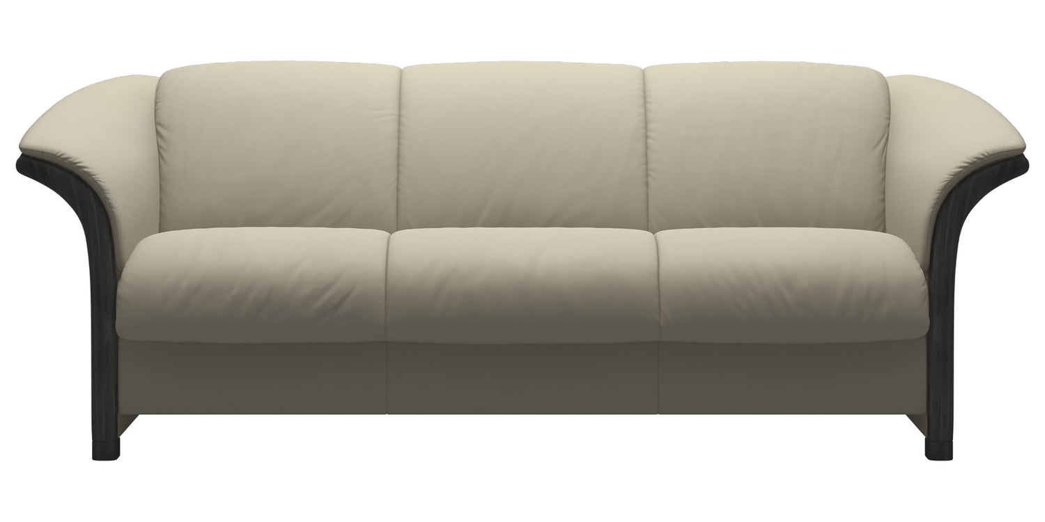 Paloma Leather Light Grey & Grey Arm Trim | Stressless Manhattan Sofa | Valley Ridge Furniture
