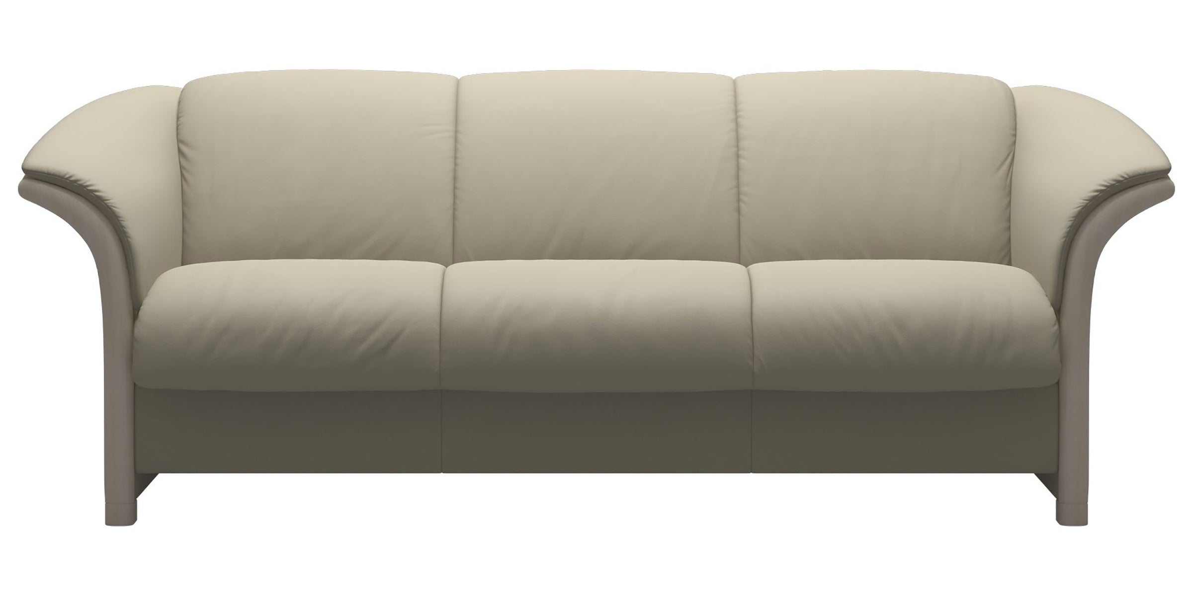 Paloma Leather Light Grey and Whitewash Arm Trim | Stressless Manhattan Sofa | Valley Ridge Furniture