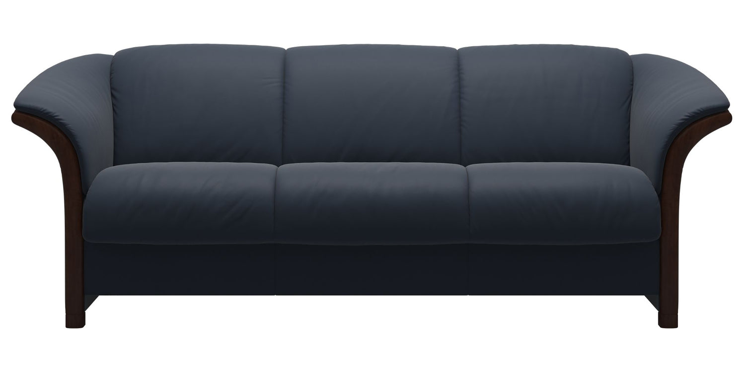 Paloma Leather Oxford Blue & Brown Arm Trim | Stressless Manhattan Sofa | Valley Ridge Furniture